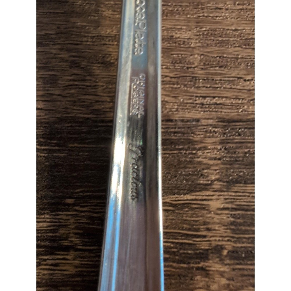 Vtge Fascination Silverplate Cold Meat Serving Fork Floral Scroll Pattern 8.5" - Picture 11 of 13
